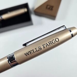 VERY NICE Cutter & Buck Pen Set of 2 Wells Fargo Bank Advertising Corporate Gift